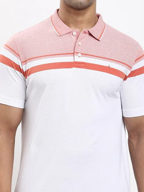 Men's Striped Polo T-shirt - Image 3