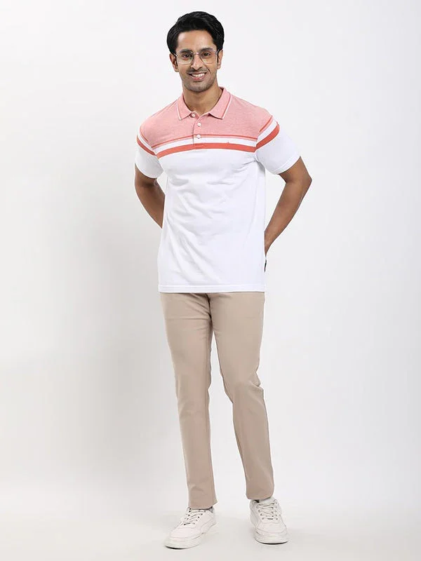 Men's Striped Polo T-shirt - Image 5