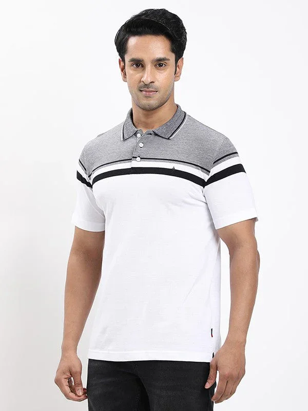 Men's Striped Polo T-shirt - Image 6