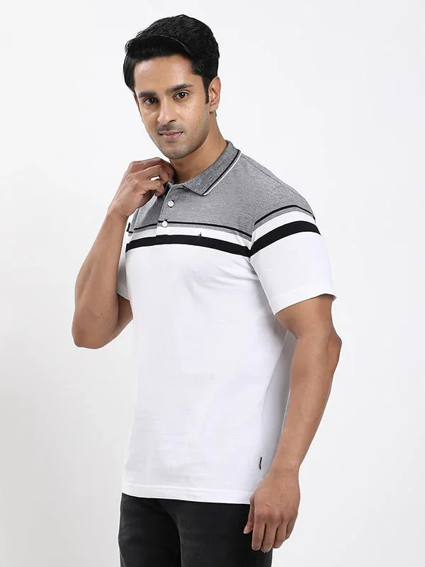 Men's Striped Polo T-shirt - Image 7