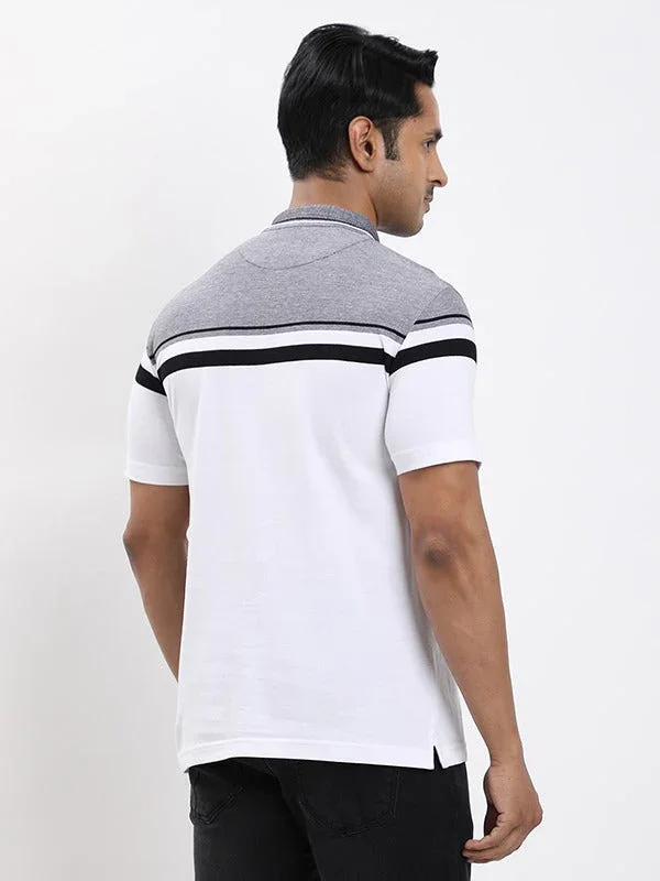 Men's Striped Polo T-shirt - Image 9