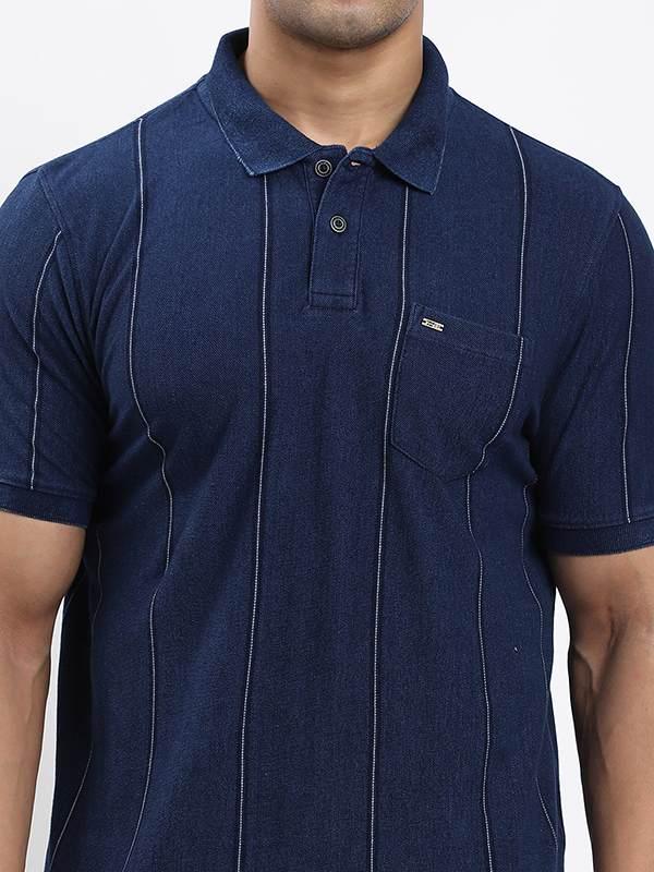 Men's Striped Polo T-shirt - Image 3