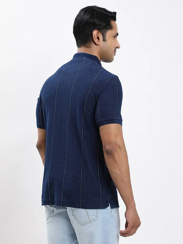 Men's Striped Polo T-shirt - Image 4