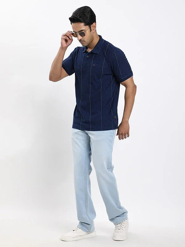 Men's Striped Polo T-shirt - Image 5