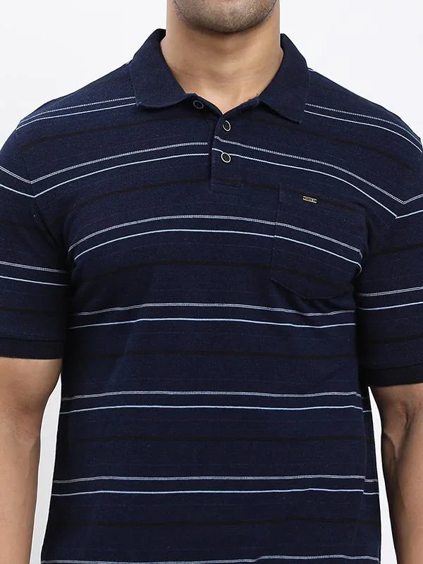 Men's Striped Polo T-shirt - Image 3