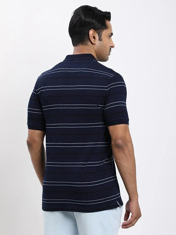 Men's Striped Polo T-shirt - Image 4