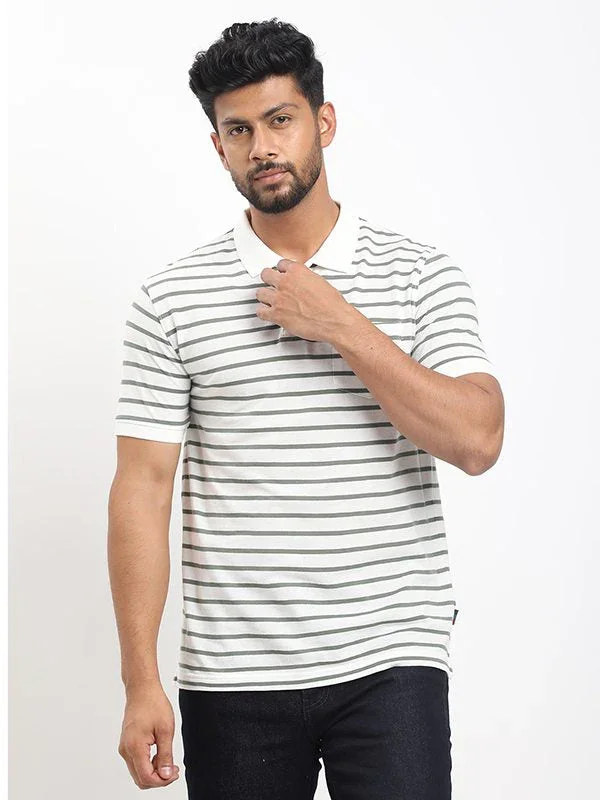 Men's Striped Polo T-shirt