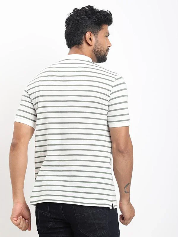 Men's Striped Polo T-shirt - Image 3