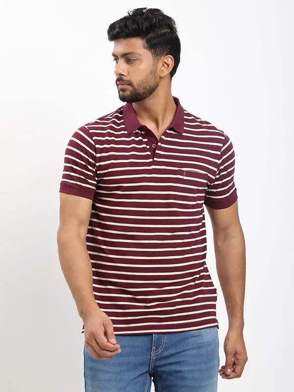 Men's Striped Polo T-shirt - Image 5