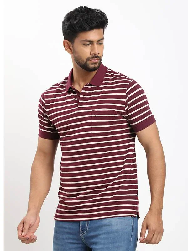 Men's Striped Polo T-shirt - Image 6