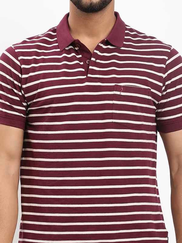 Men's Striped Polo T-shirt - Image 7