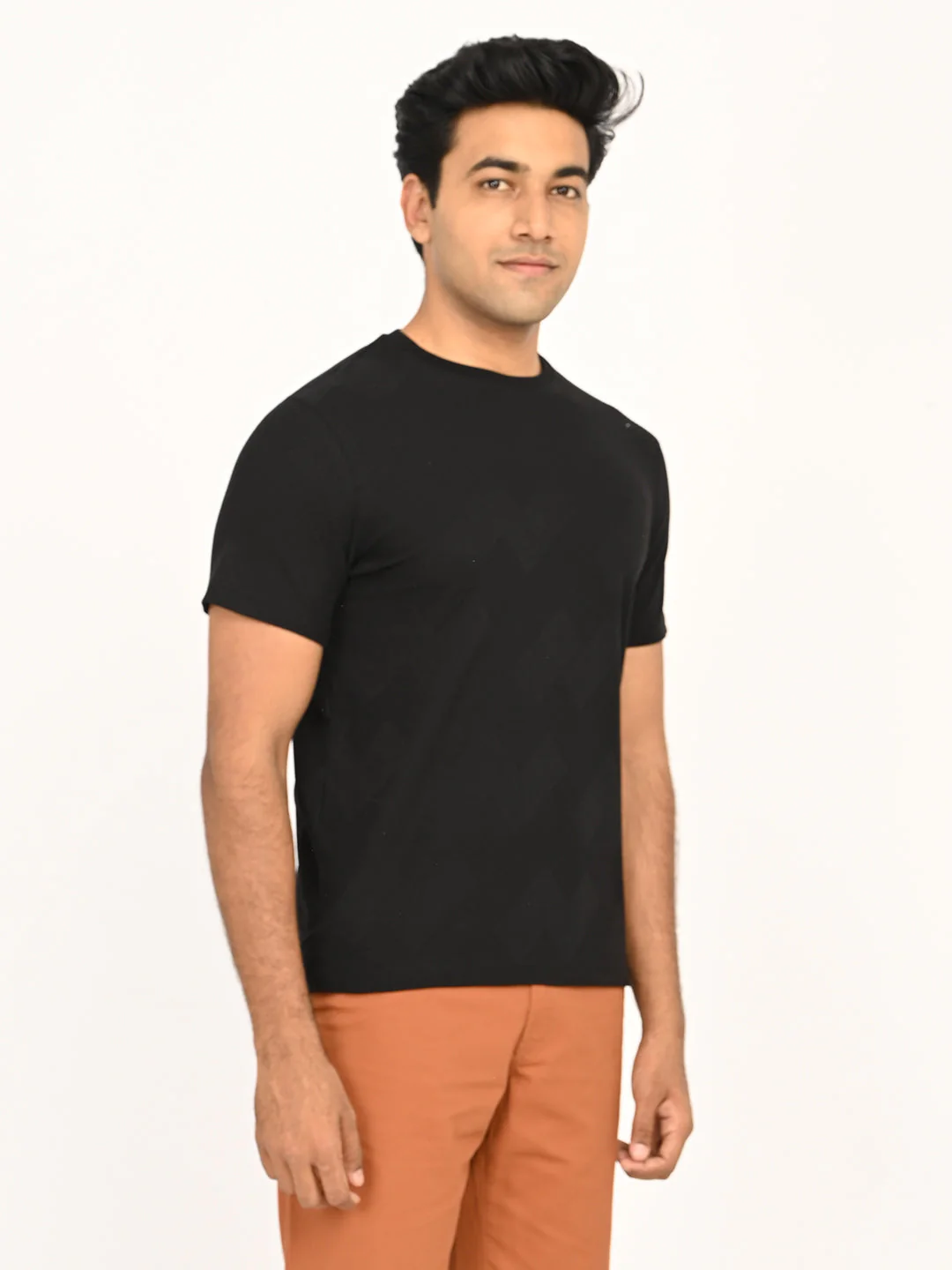 Men's Striped Crew Neck T-Shirt - Image 3