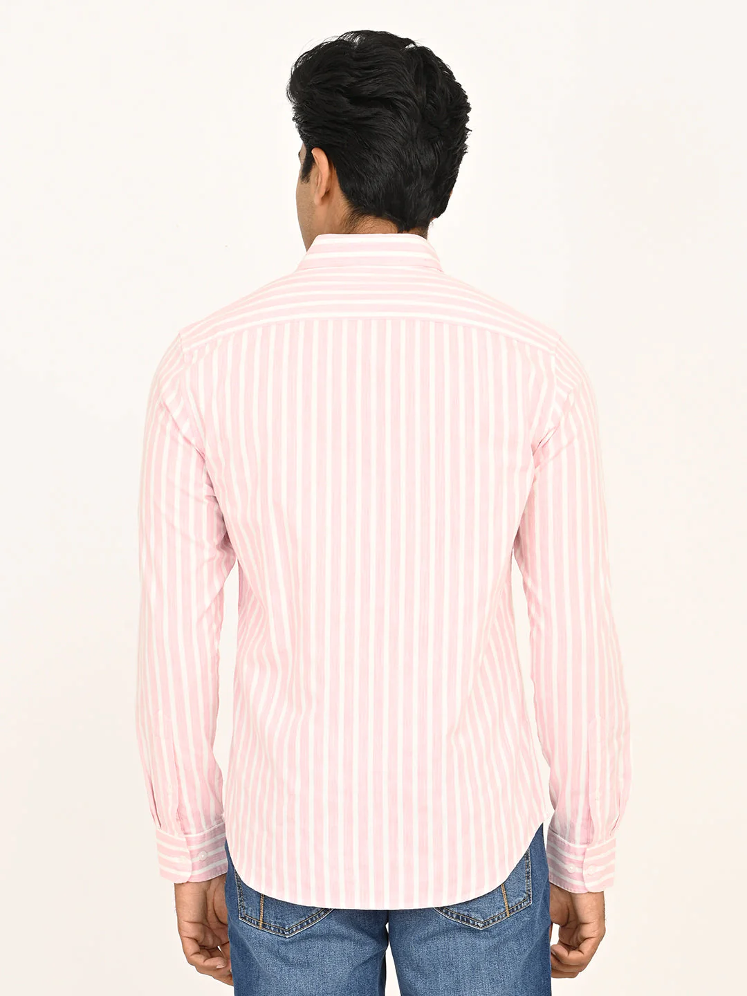 Men's Striped Full Sleeves Cotton Blend Shirt - Image 10