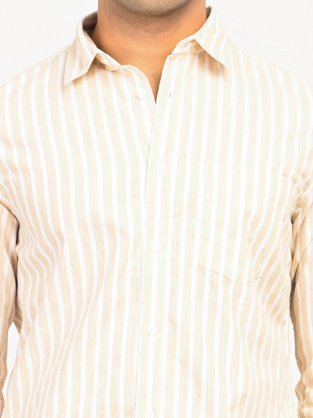 Men's Striped Full Sleeves Cotton Blend Shirt - Image 6