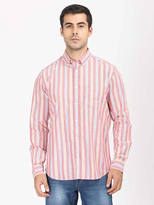 Men's Striped Full Sleeves Cotton Shirt - Image 5