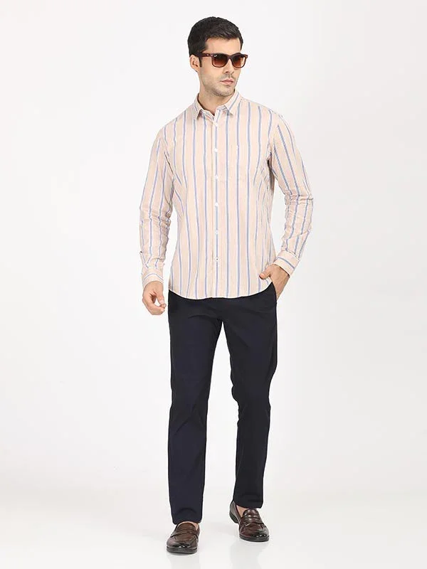 Men's Striped Full Sleeves Cotton Shirt - Image 4