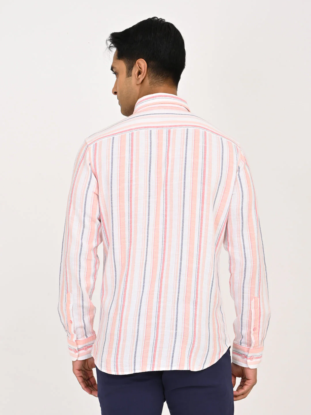 Men's Striped Full Sleeves Cotton Shirt - Image 10
