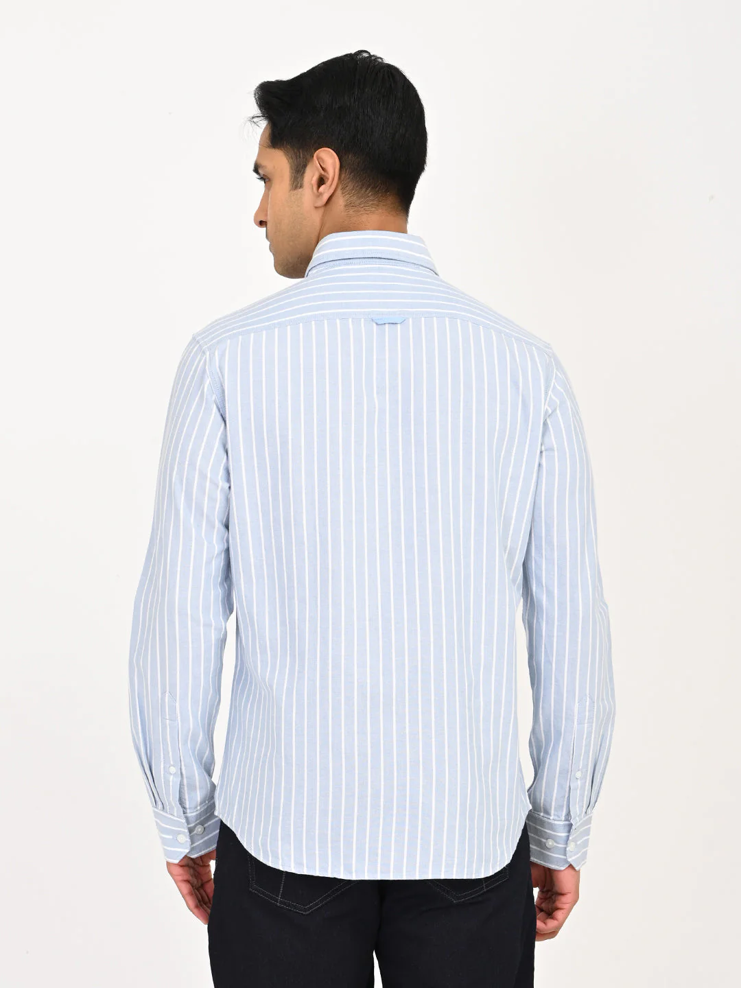 Men's Striped Full Sleeves Cotton Shirt - Image 4