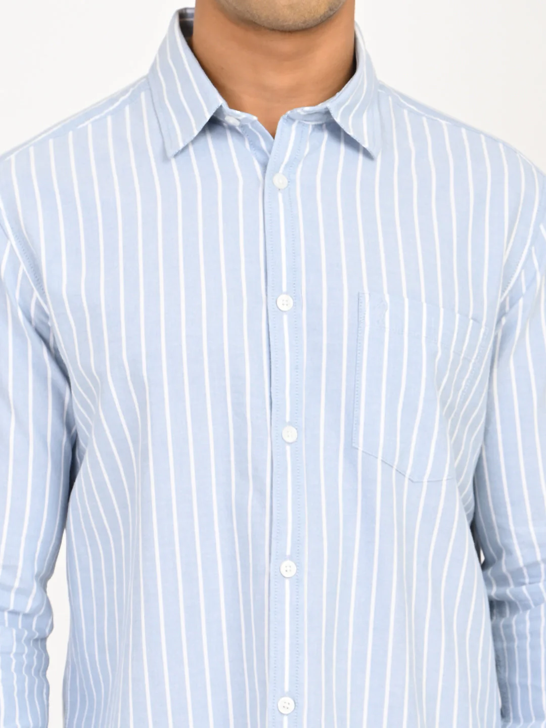 Men's Striped Full Sleeves Cotton Shirt - Image 5