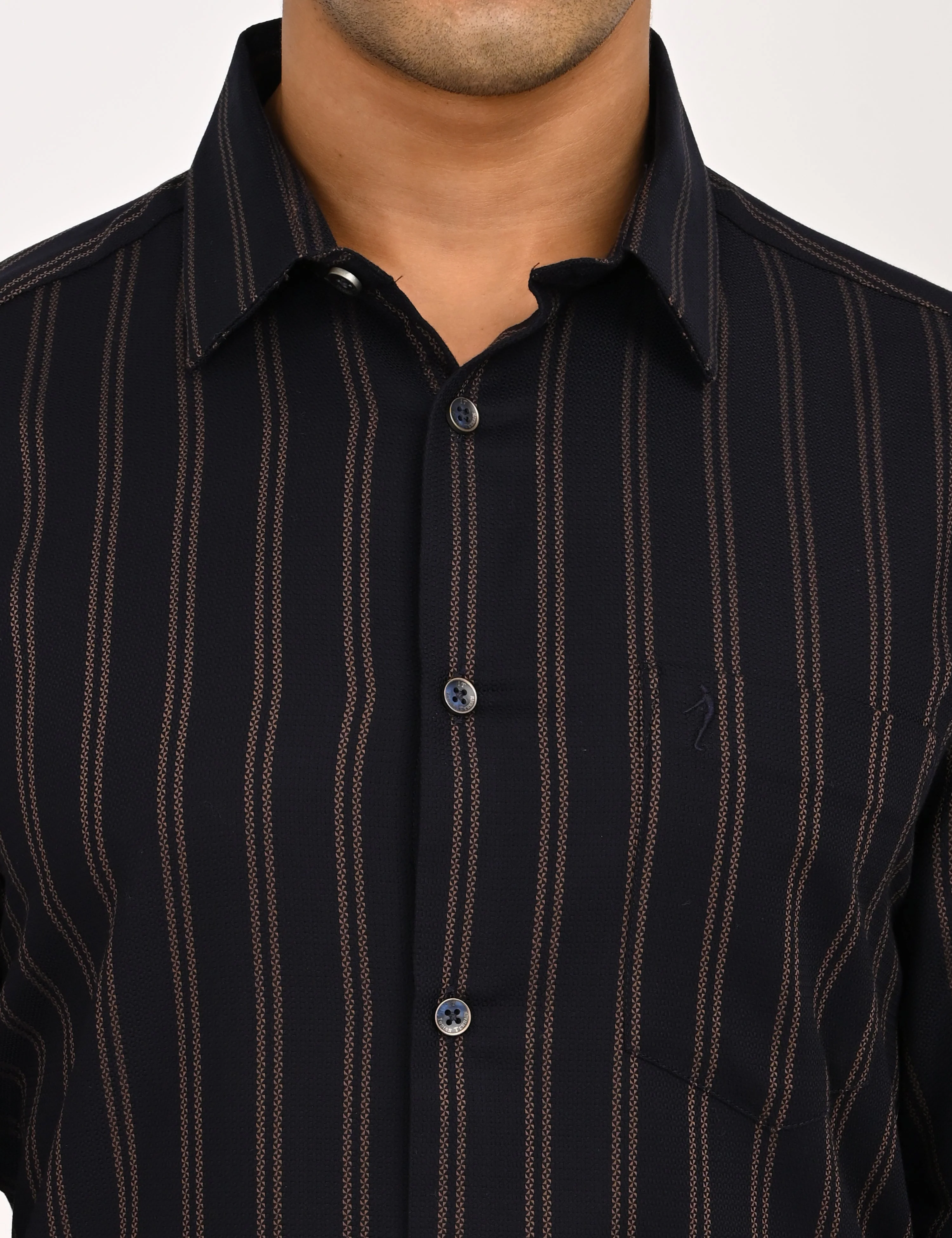 Men's Striped Full Sleeves Cotton Shirt - Image 5