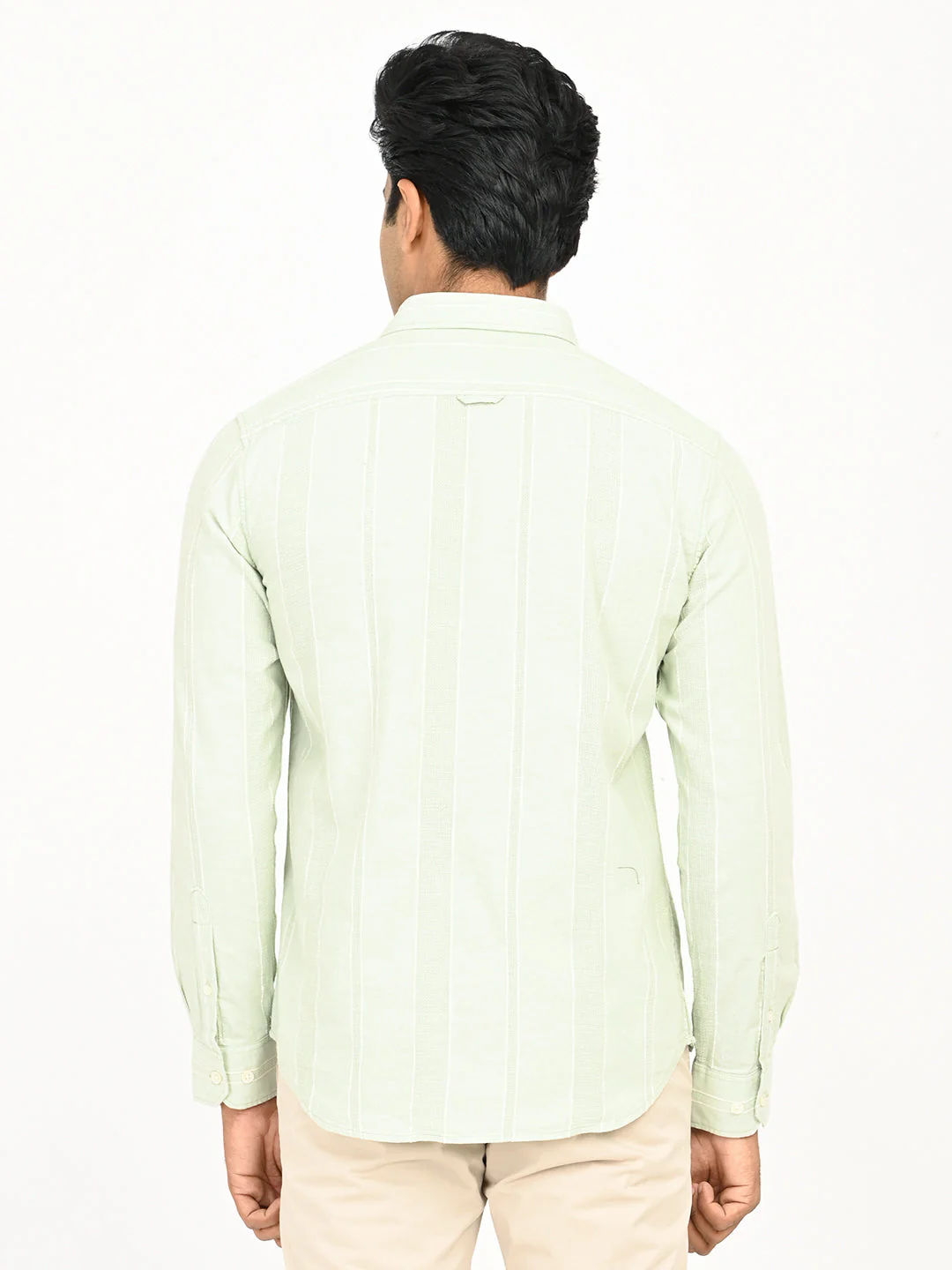 Men's Striped Full Sleeves Cotton Shirt - Image 4