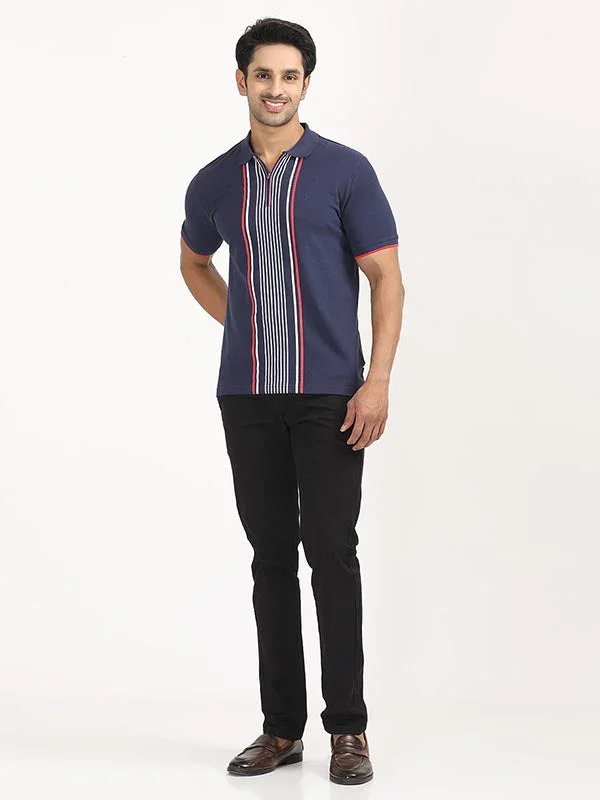 Men's Striped Polo T-Shirt - Image 3