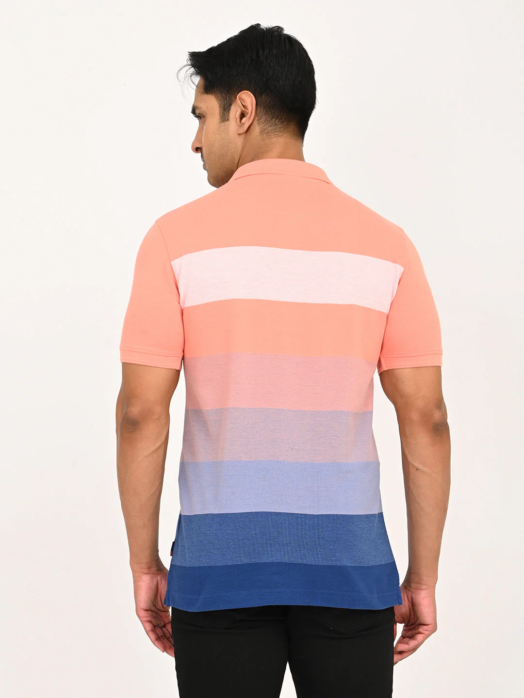 Men's Striped Polo T-Shirt - Image 4