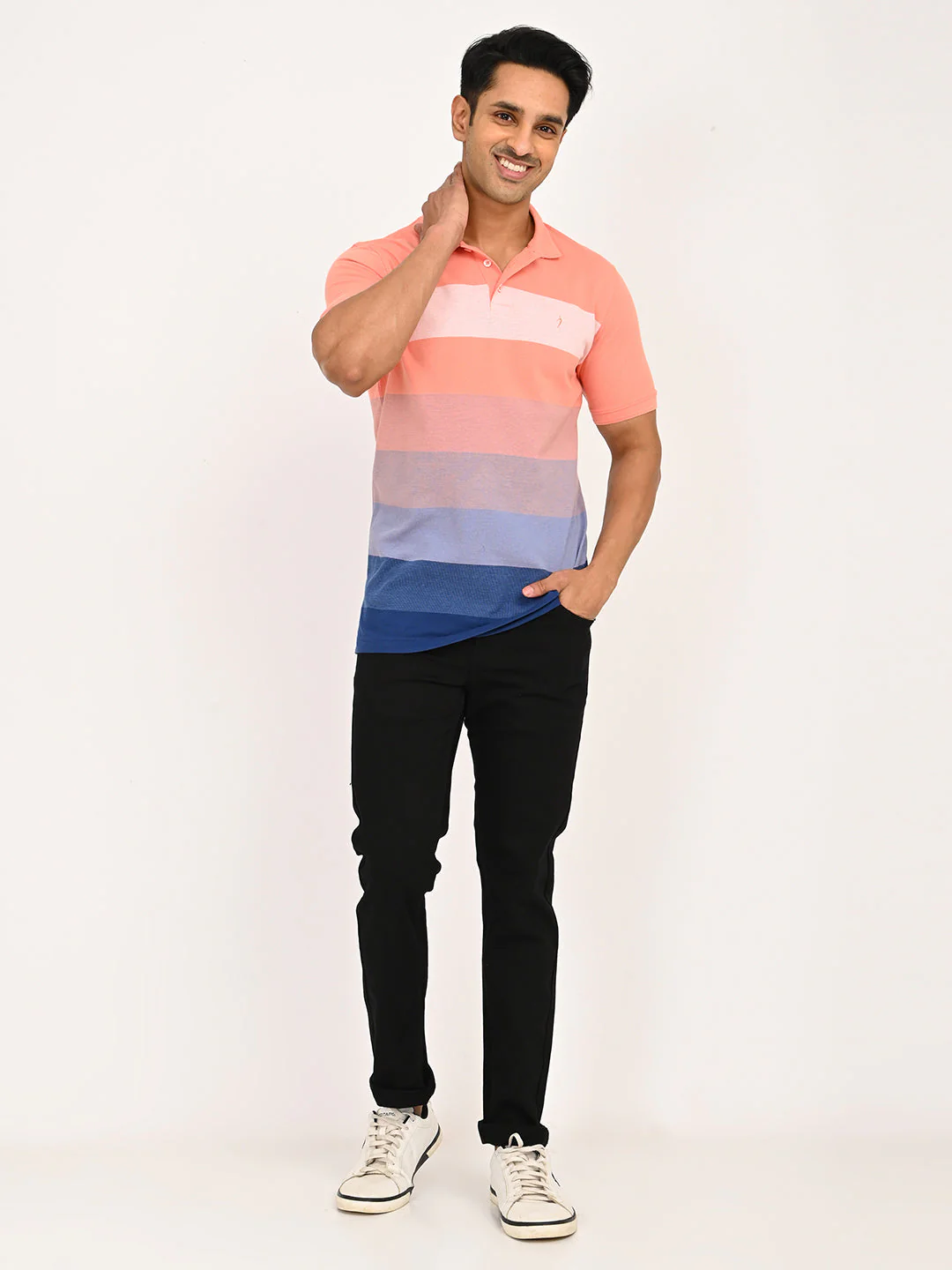 Men's Striped Polo T-Shirt - Image 6