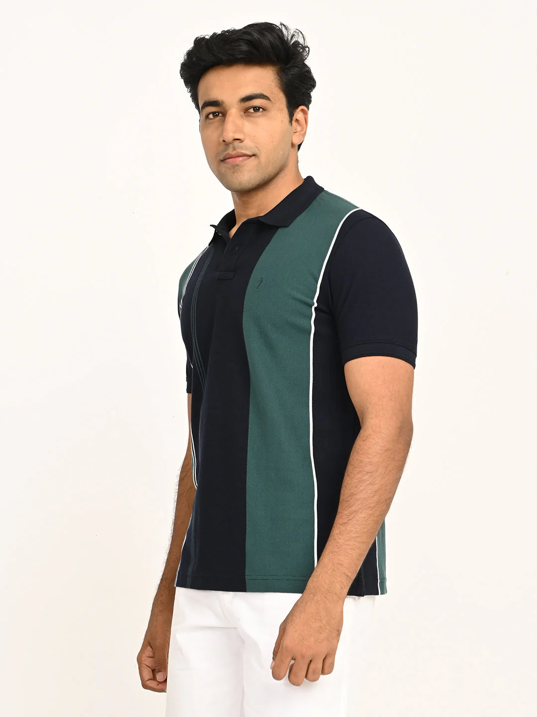Men's Striped Polo T-Shirt - Image 2