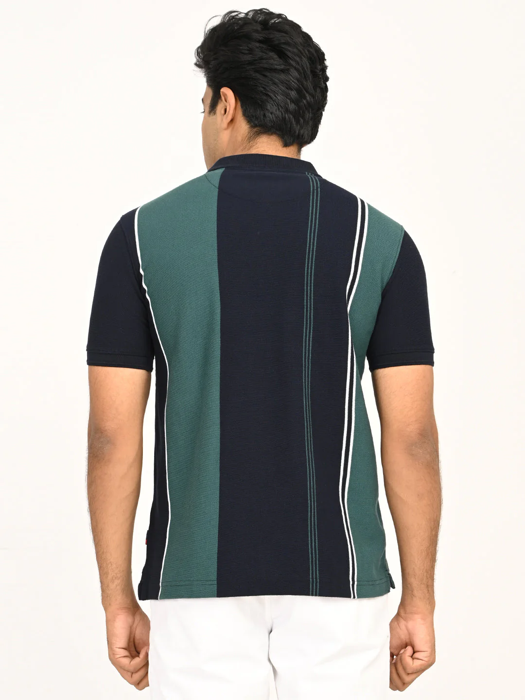 Men's Striped Polo T-Shirt - Image 4