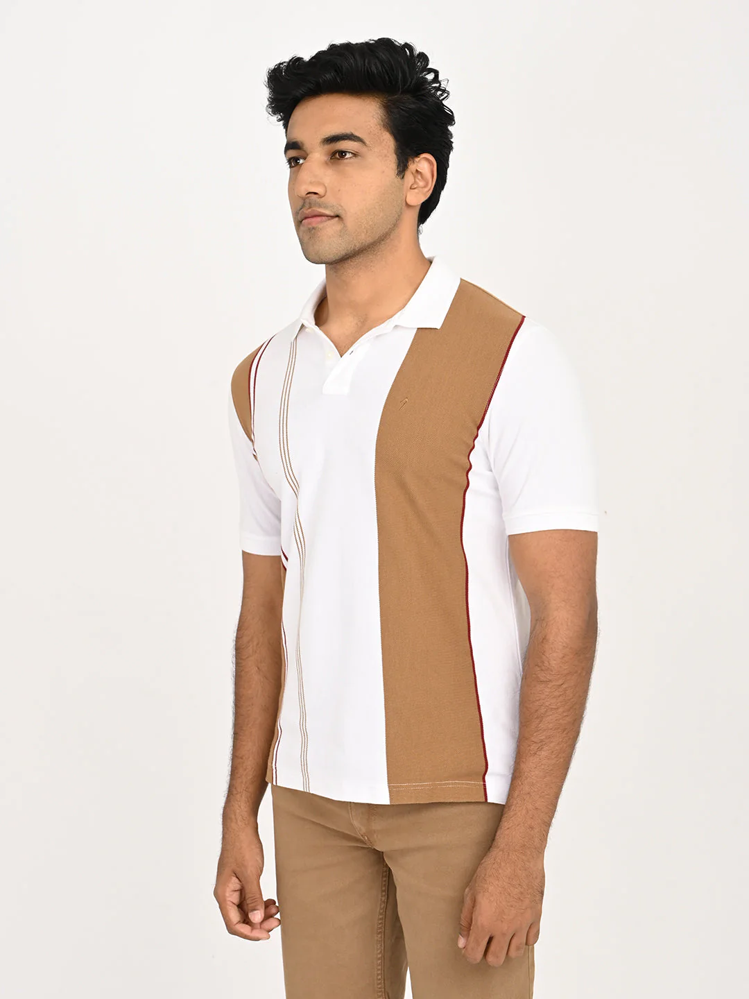 Men's Striped Polo T-Shirt - Image 8