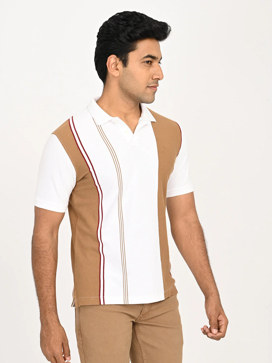 Men's Striped Polo T-Shirt - Image 9