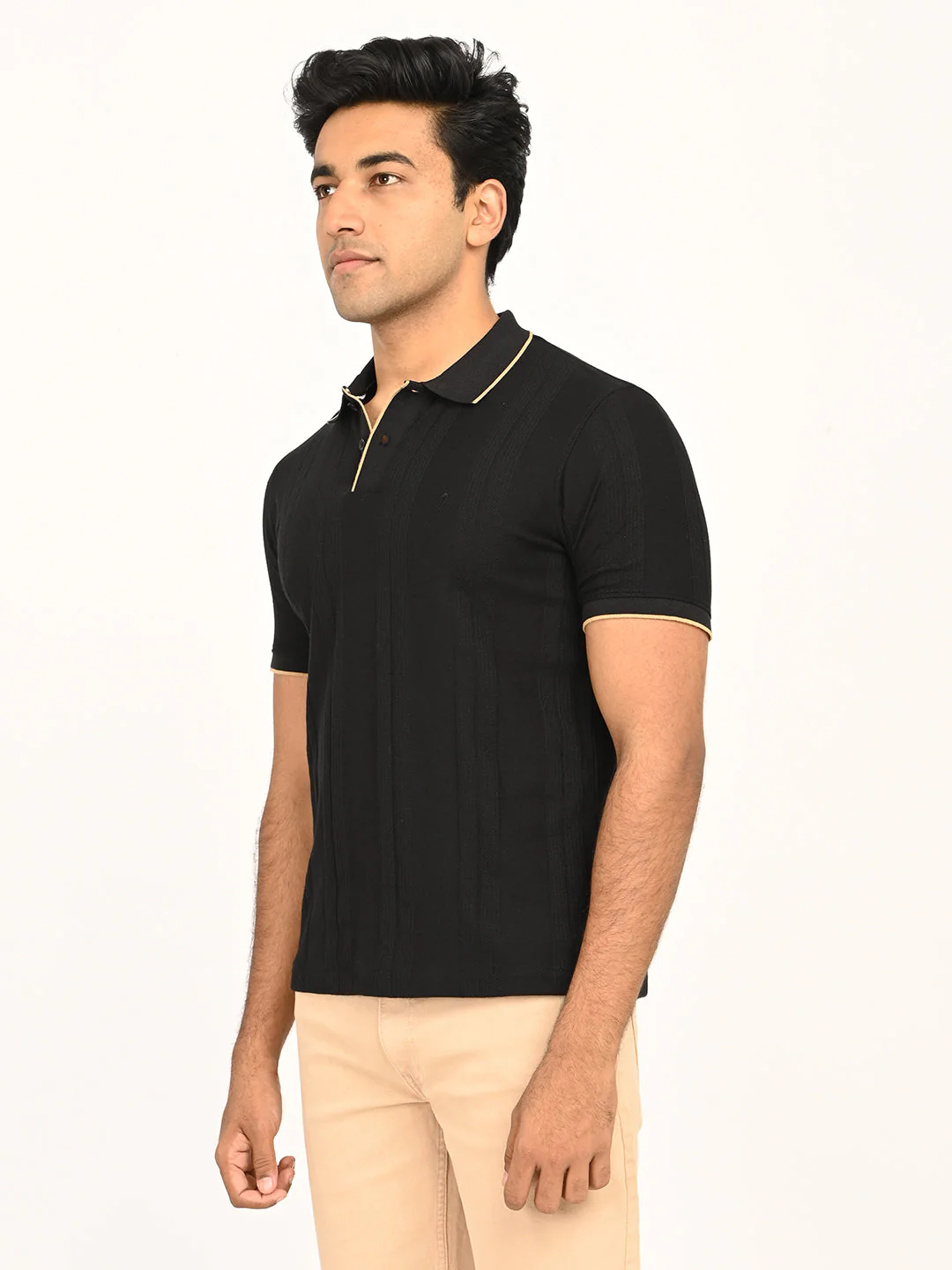 Men's Striped Polo T-Shirt - Image 2