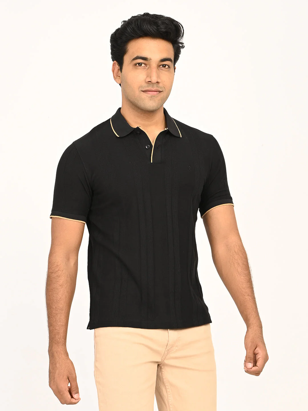 Men's Striped Polo T-Shirt - Image 3