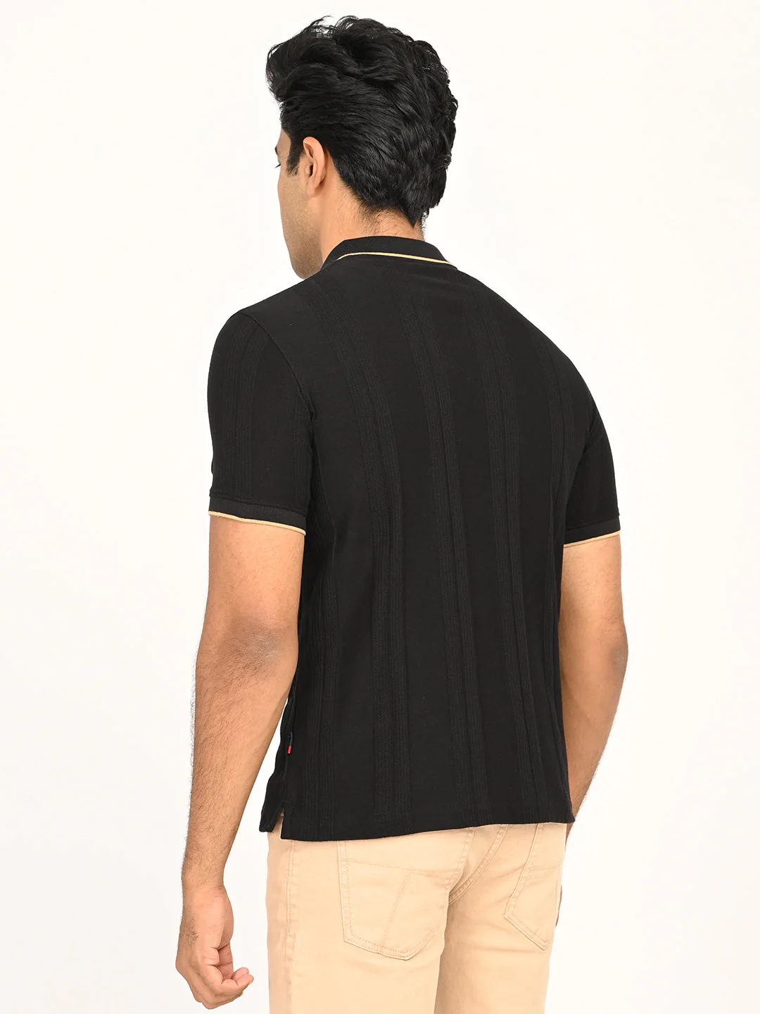 Men's Striped Polo T-Shirt - Image 4