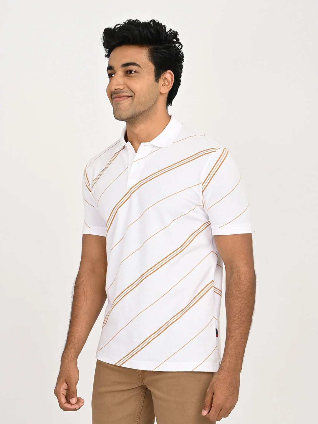 Men's Striped Polo T-Shirt - Image 2