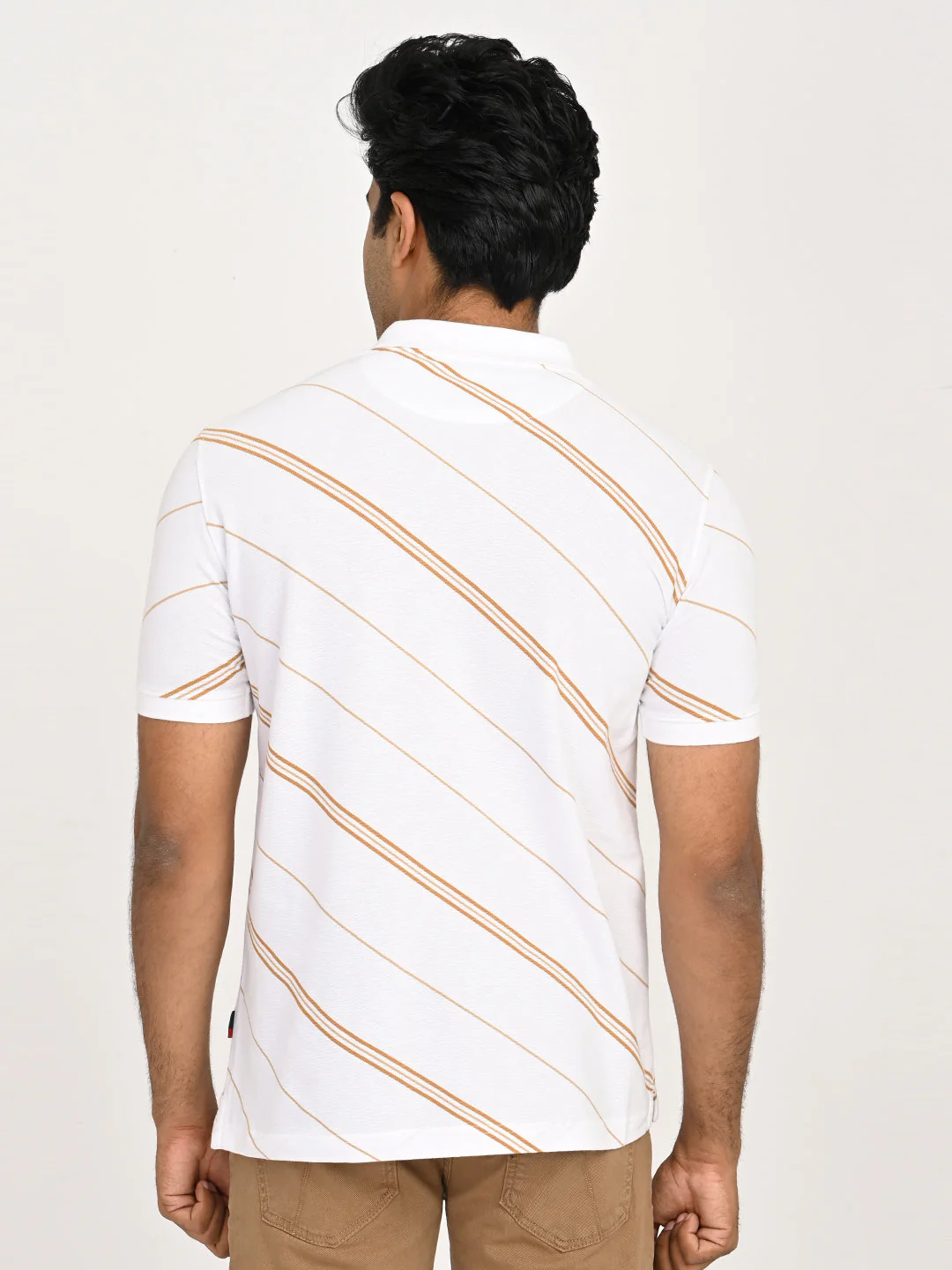 Men's Striped Polo T-Shirt - Image 4