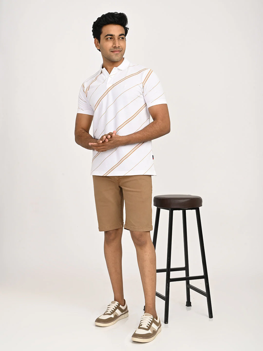Men's Striped Polo T-Shirt - Image 6