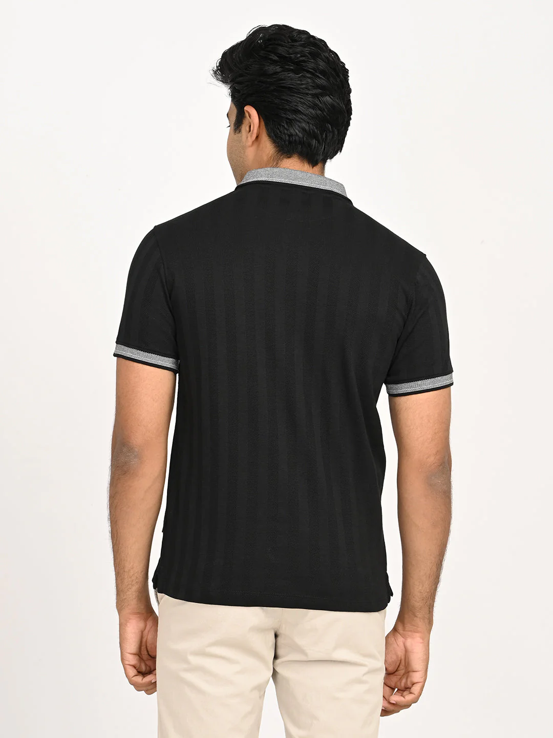 Men's Striped Polo T-Shirt - Image 4