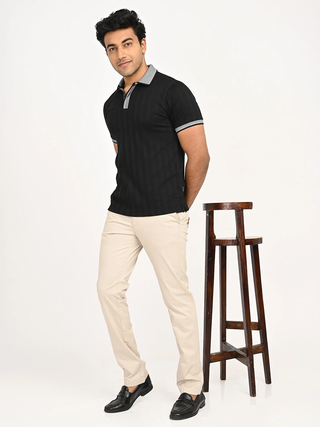Men's Striped Polo T-Shirt - Image 6