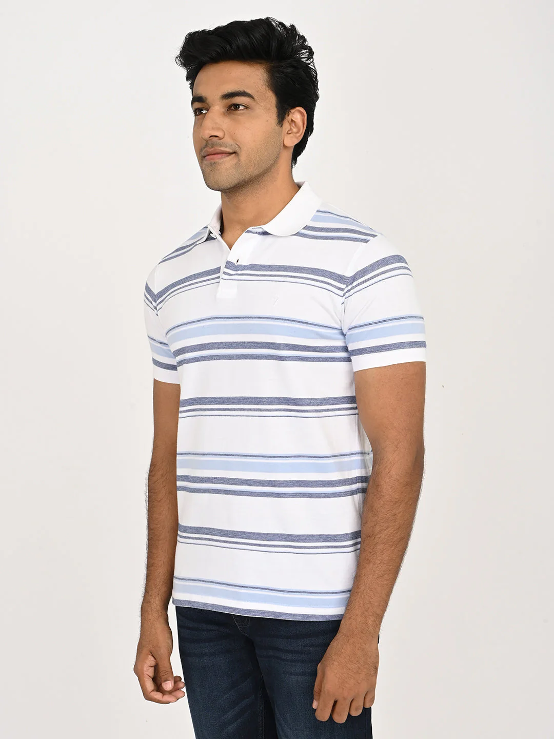 Men's Striped Polo T-Shirt - Image 2