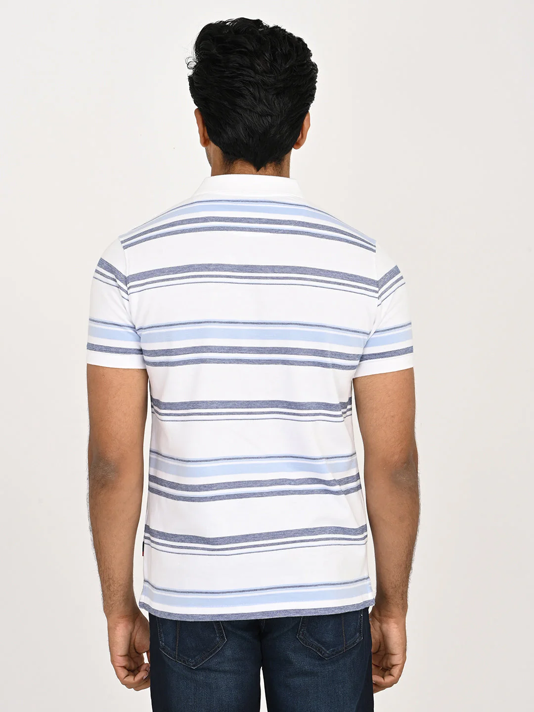 Men's Striped Polo T-Shirt - Image 4