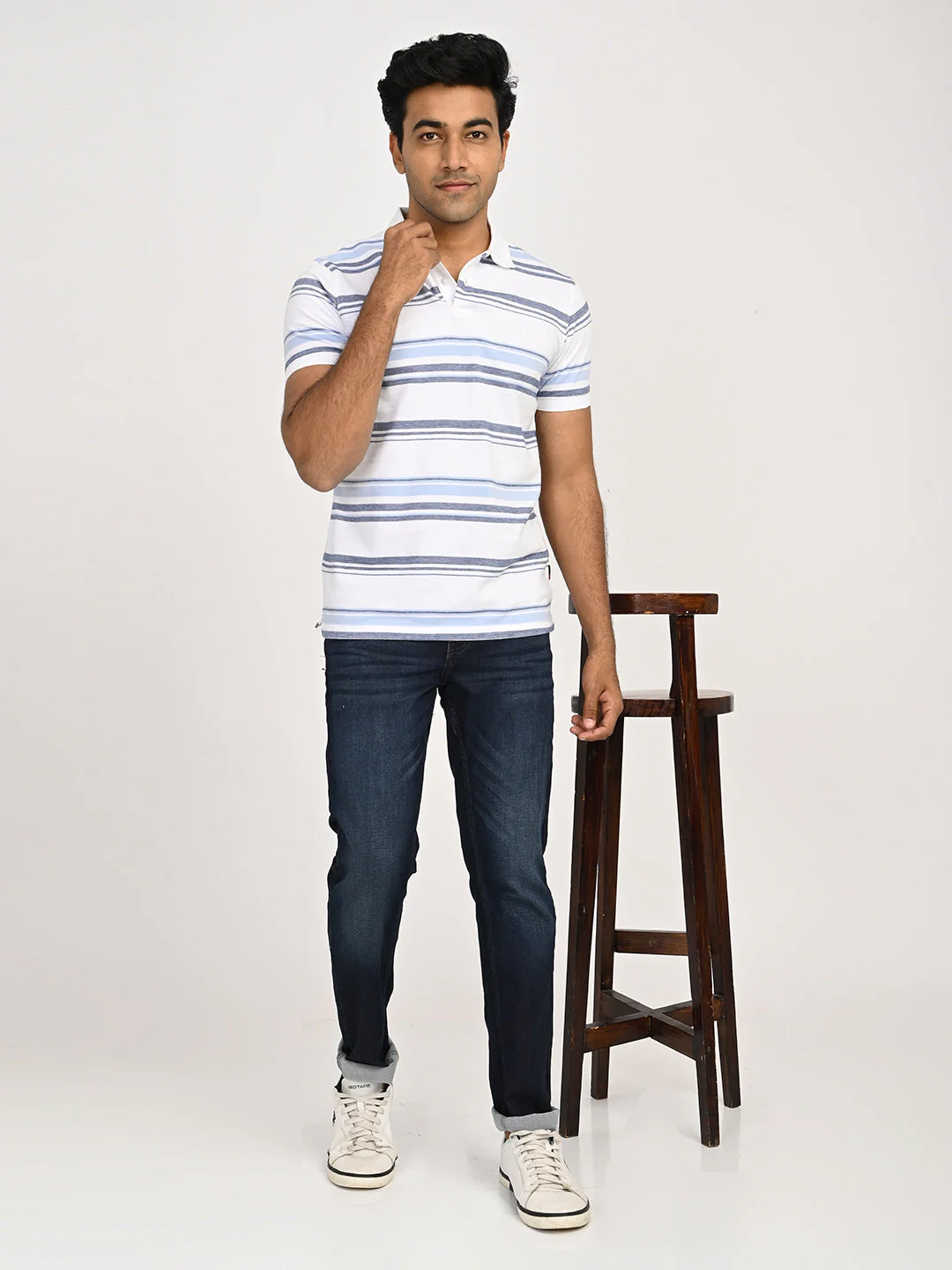 Men's Striped Polo T-Shirt - Image 6