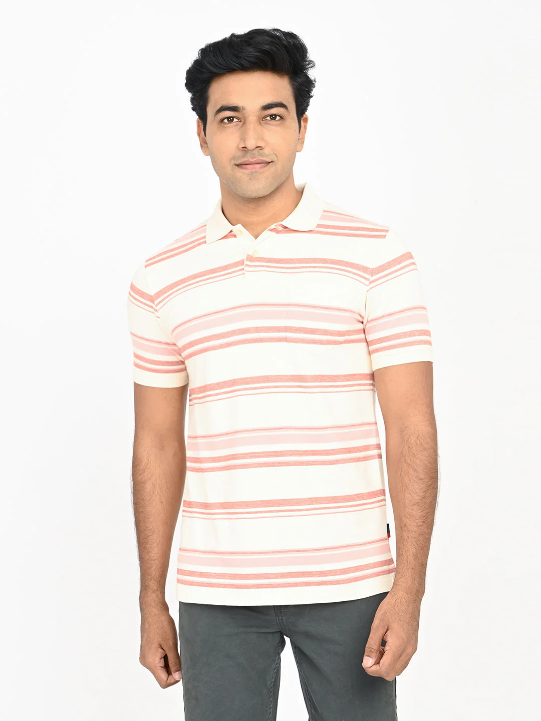 Men's Striped Polo T-Shirt - Image 7