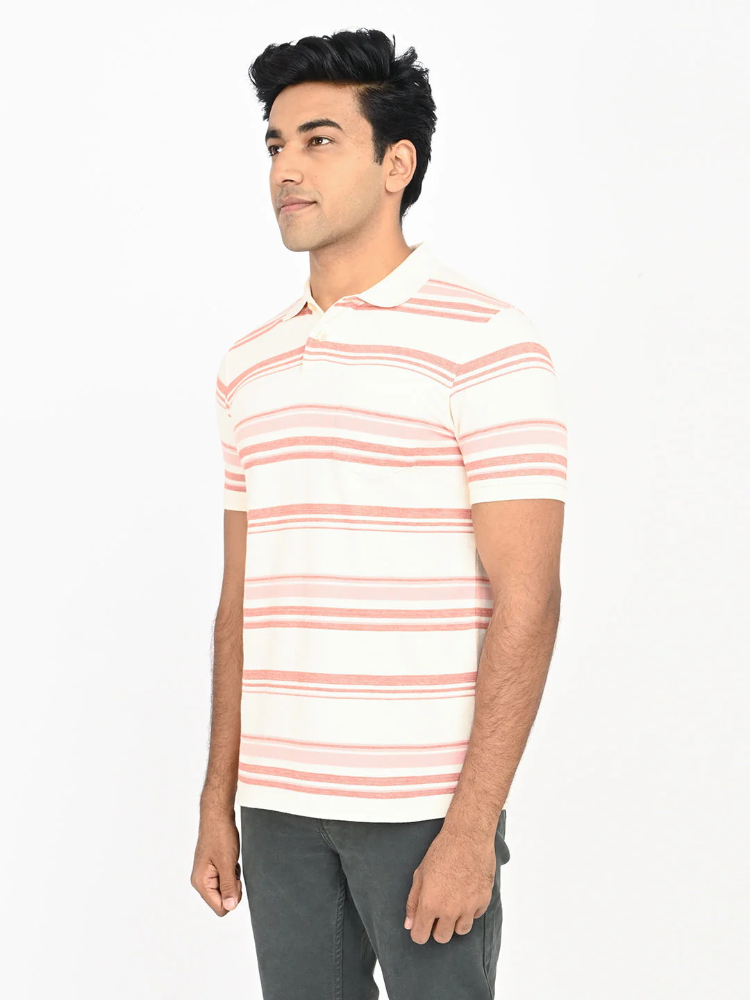 Men's Striped Polo T-Shirt - Image 8