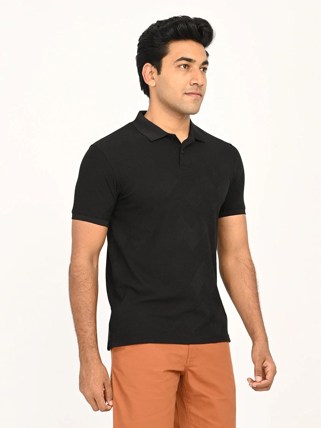 Men's Striped Polo T-Shirt - Image 3