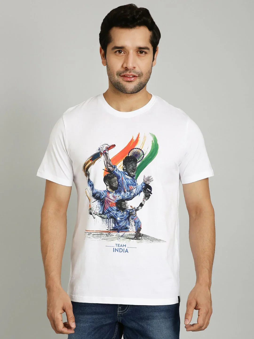 Men's Team India Graphic Crew Neck T-Shirt - Image 2