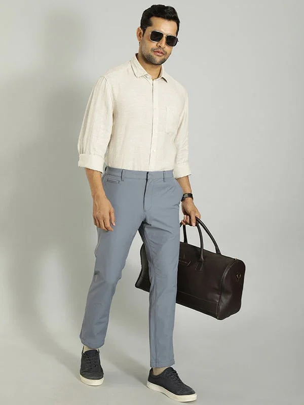 Men's Urban Fit Cotton Blend Trousers - Image 12
