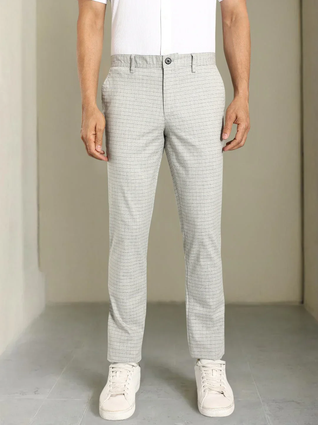 Men's Urban Fit Cotton Stretch Trousers - Image 6