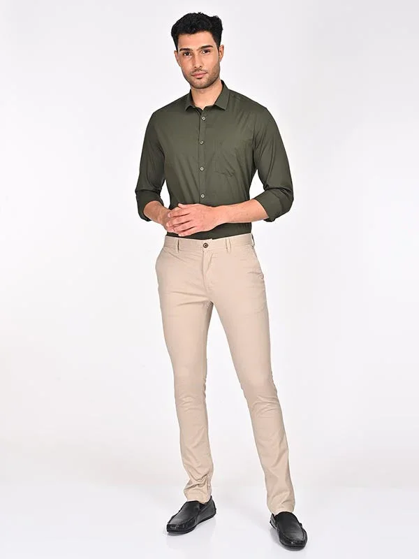 Men's Urban Fit Cotton Stretch Trousers - Image 4